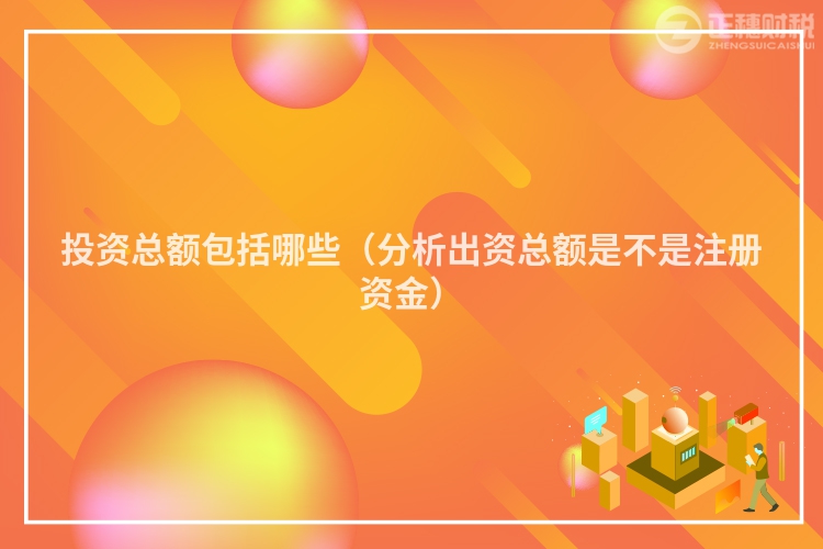 投资总额包括哪些(分析出资总额是不是注册资金)