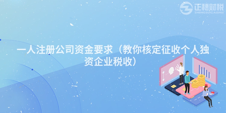 一人注册公司资金要求(教你核定征收个人独资企业税收)